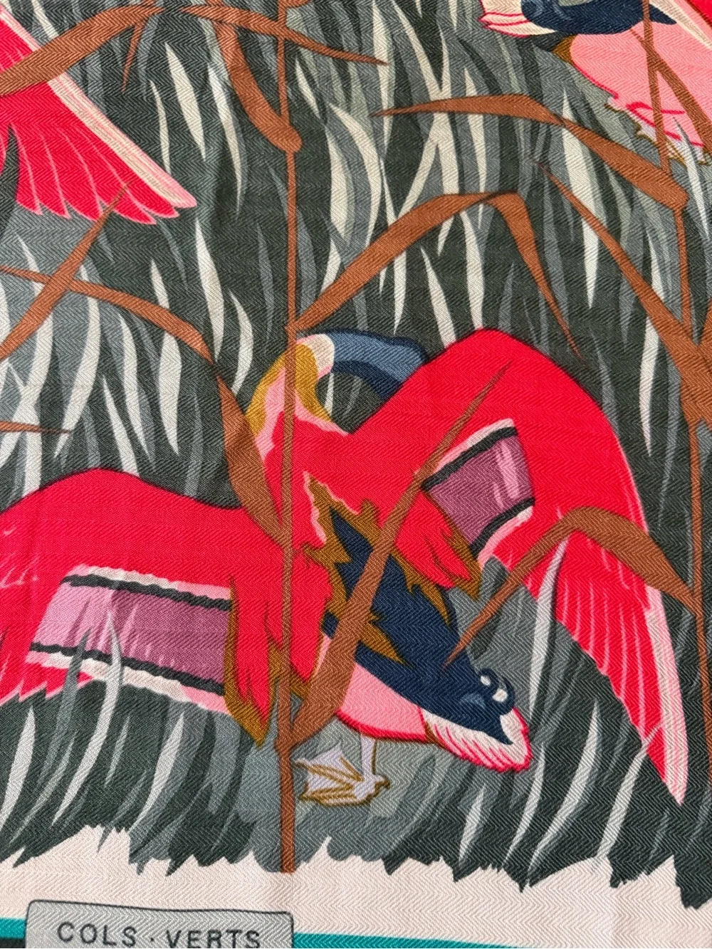Vibrant Hermes Cols - Verts Cashmere/Silk Scarf.